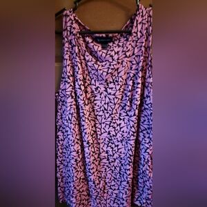 Pink and black tank top business casual